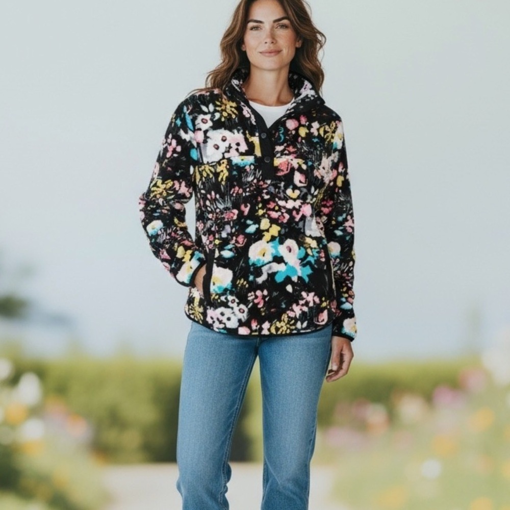 Vera Bradley Multicolor Floral Teddy Jacket